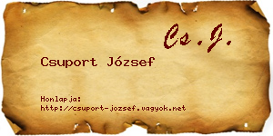 Csuport József névjegykártya